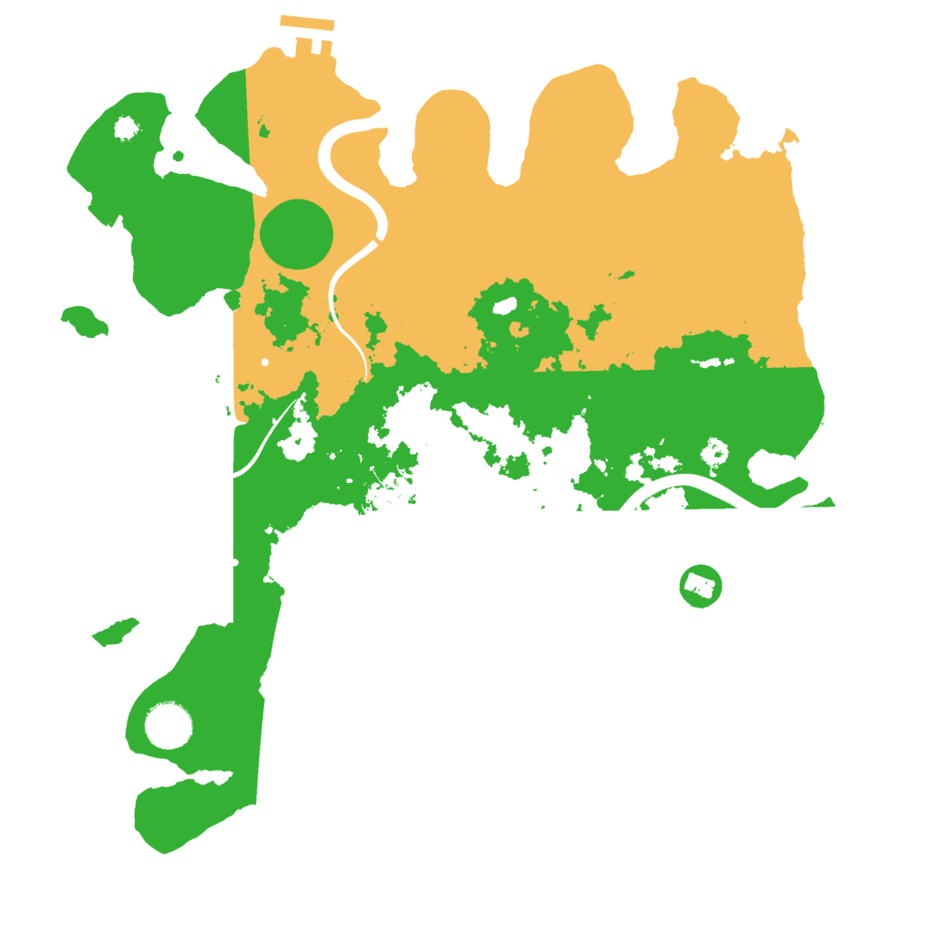 Biome Rust Map: Procedural Map, Size: 3500, Seed: 25075731