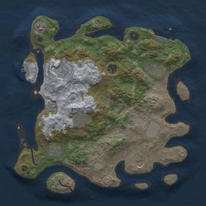 Thumbnail Rust Map: Procedural Map, Size: 3500, Seed: 177920335, 15 Monuments