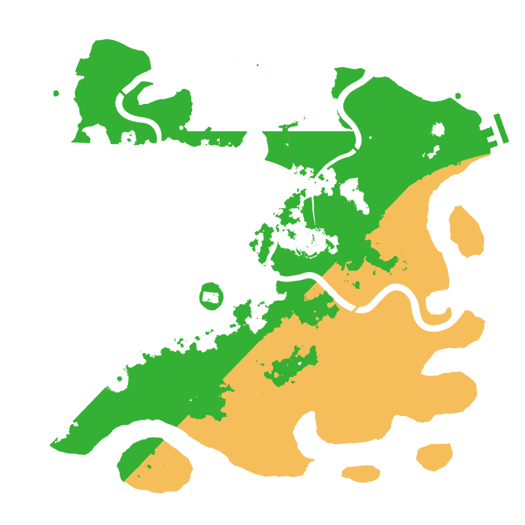 Biome Rust Map: Procedural Map, Size: 3500, Seed: 177920335