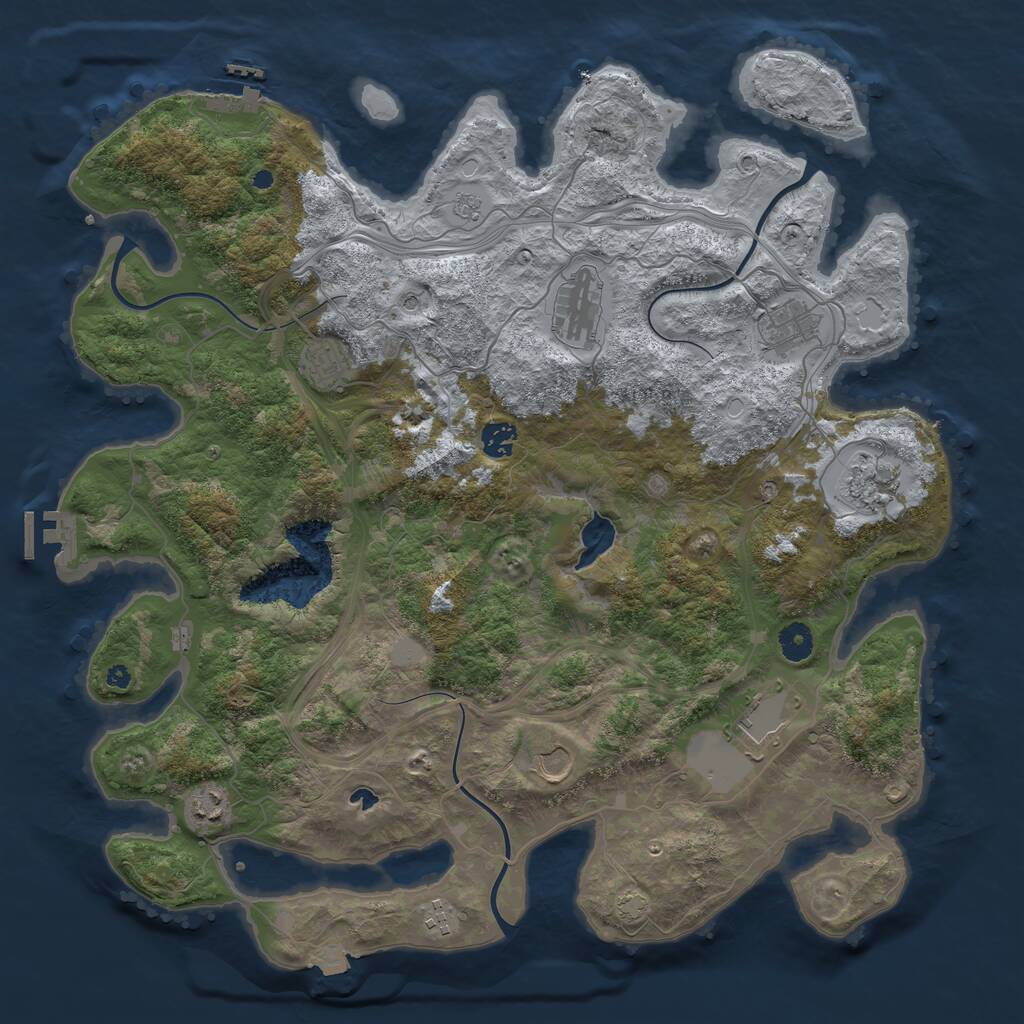 Rust Map: Procedural Map, Size: 4250, Seed: 498, 15 Monuments