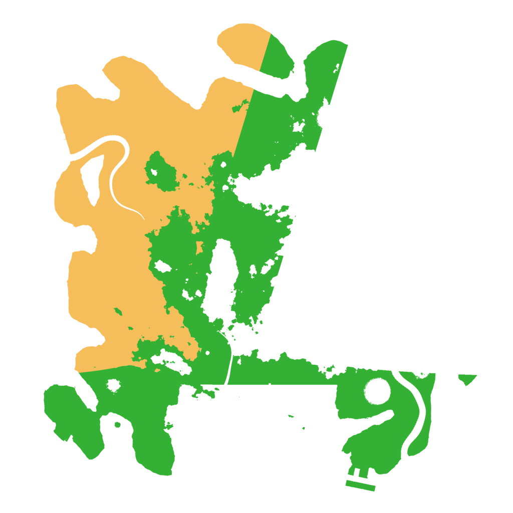 Biome Rust Map: Procedural Map, Size: 3500, Seed: 86073275