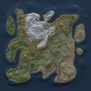 Thumbnail Rust Map: Procedural Map, Size: 3500, Seed: 178110994, 17 Monuments