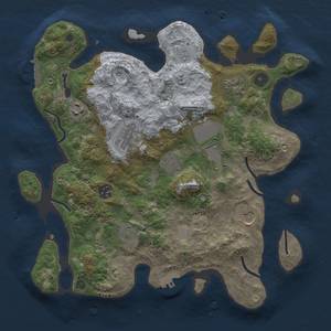 Thumbnail Rust Map: Procedural Map, Size: 3500, Seed: 646593932, 15 Monuments