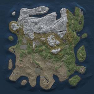 Thumbnail Rust Map: Procedural Map, Size: 3800, Seed: 92945124, 17 Monuments