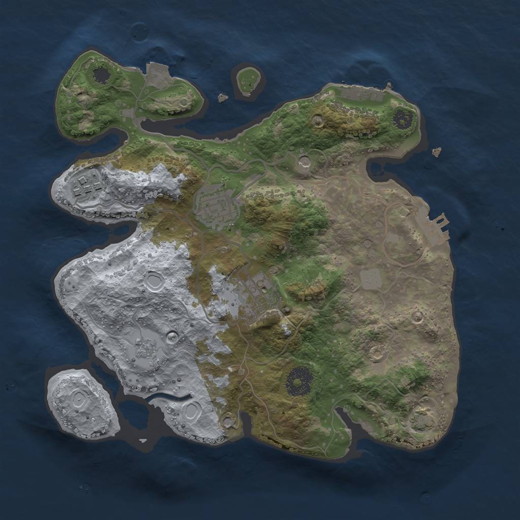 Rust Map: Procedural Map, Size: 2700, Seed: 112332890, 11 Monuments