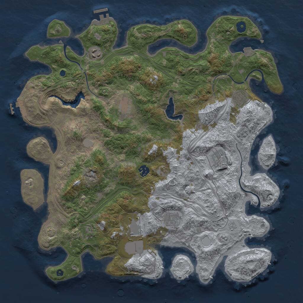 Rust Map: Procedural Map, Size: 4250, Seed: 426483764, 15 Monuments