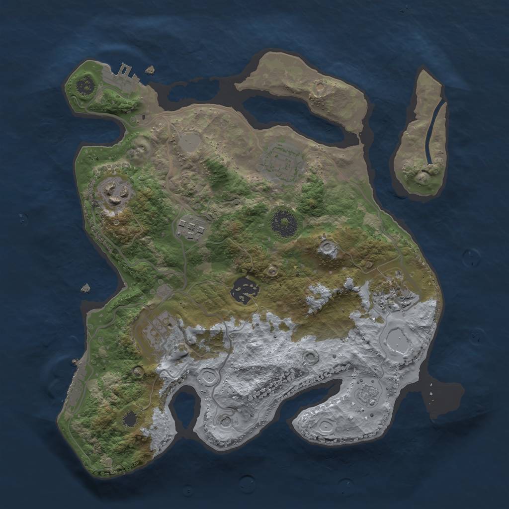 Rust Map: Procedural Map, Size: 2900, Seed: 56747845, 13 Monuments