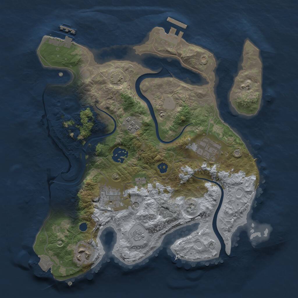 Rust Map: Procedural Map, Size: 2900, Seed: 56747845, 11 Monuments