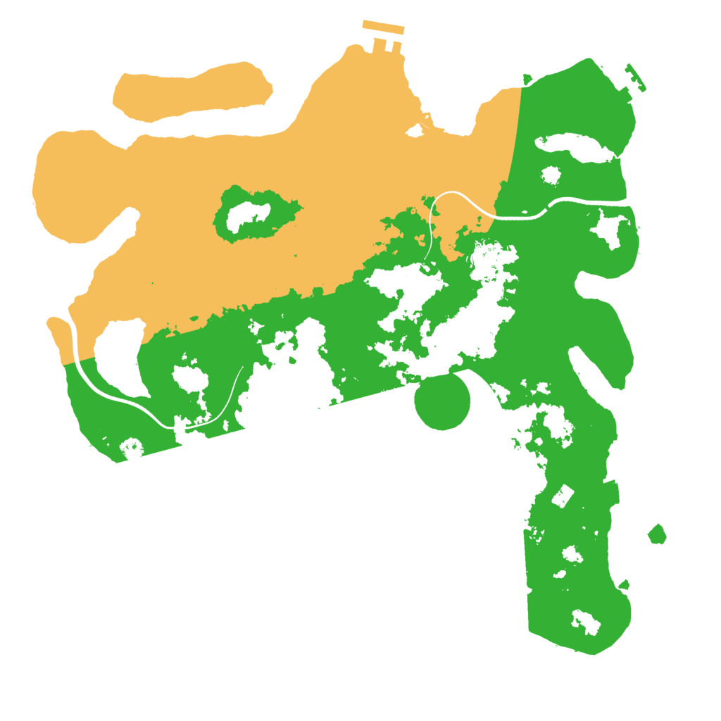 Biome Rust Map: Procedural Map, Size: 3500, Seed: 12262649