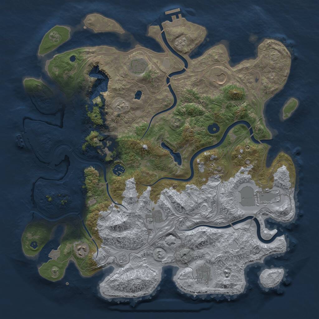 Rust Map: Procedural Map, Size: 4250, Seed: 1604881579, 16 Monuments