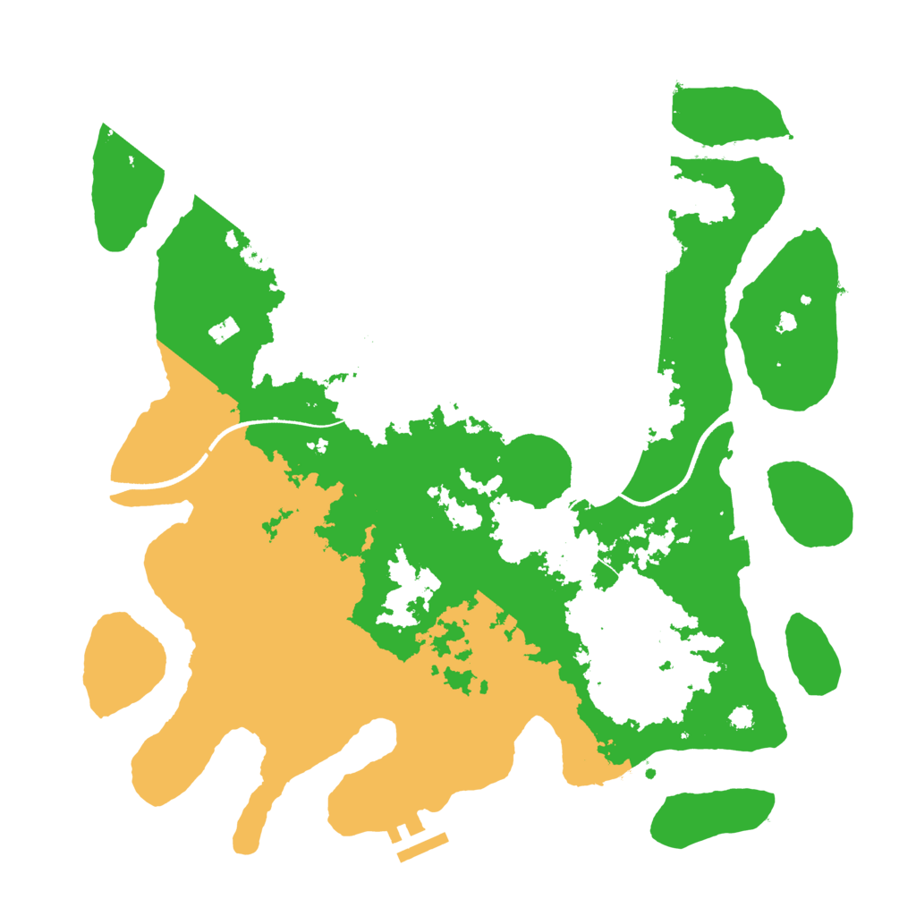 Biome Rust Map: Procedural Map, Size: 3500, Seed: 39256383