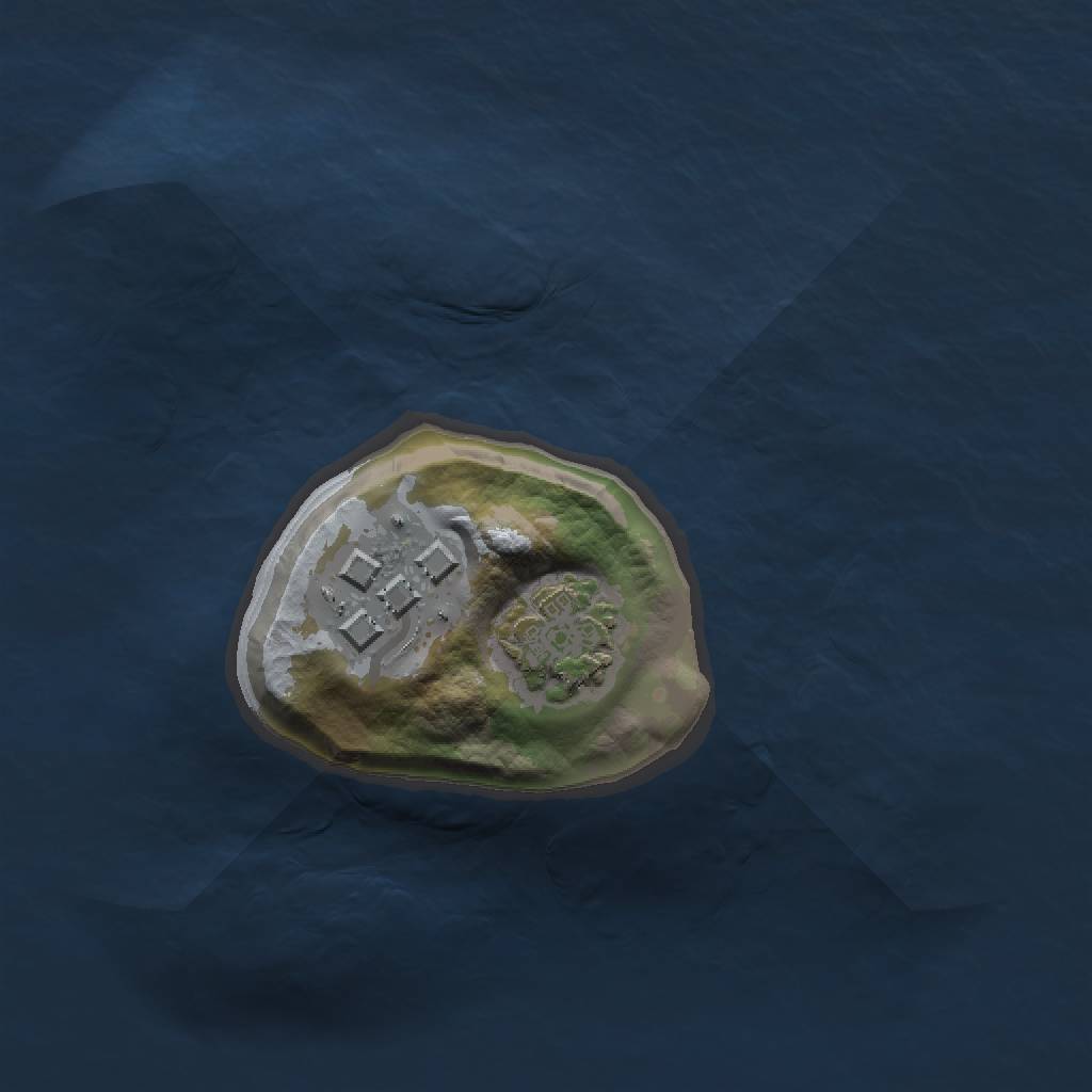 Rust Map: Barren, Size: 1200, Seed: 12345, 4 Monuments