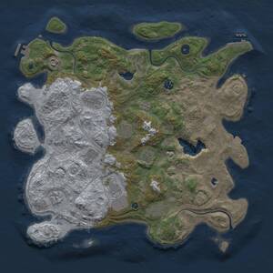 Thumbnail Rust Map: Procedural Map, Size: 4250, Seed: 2263883, 16 Monuments