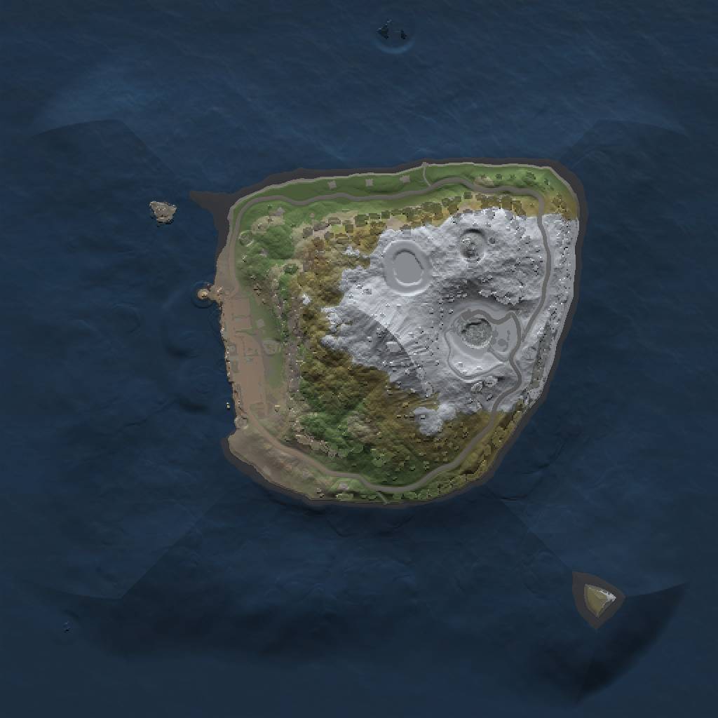 Rust Map: Procedural Map, Size: 1500, Seed: 948098100, 5 Monuments