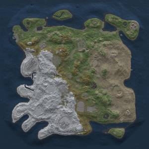 Thumbnail Rust Map: Procedural Map, Size: 3700, Seed: 201609343, 17 Monuments