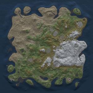 Thumbnail Rust Map: Procedural Map, Size: 4500, Seed: 2009446470, 18 Monuments