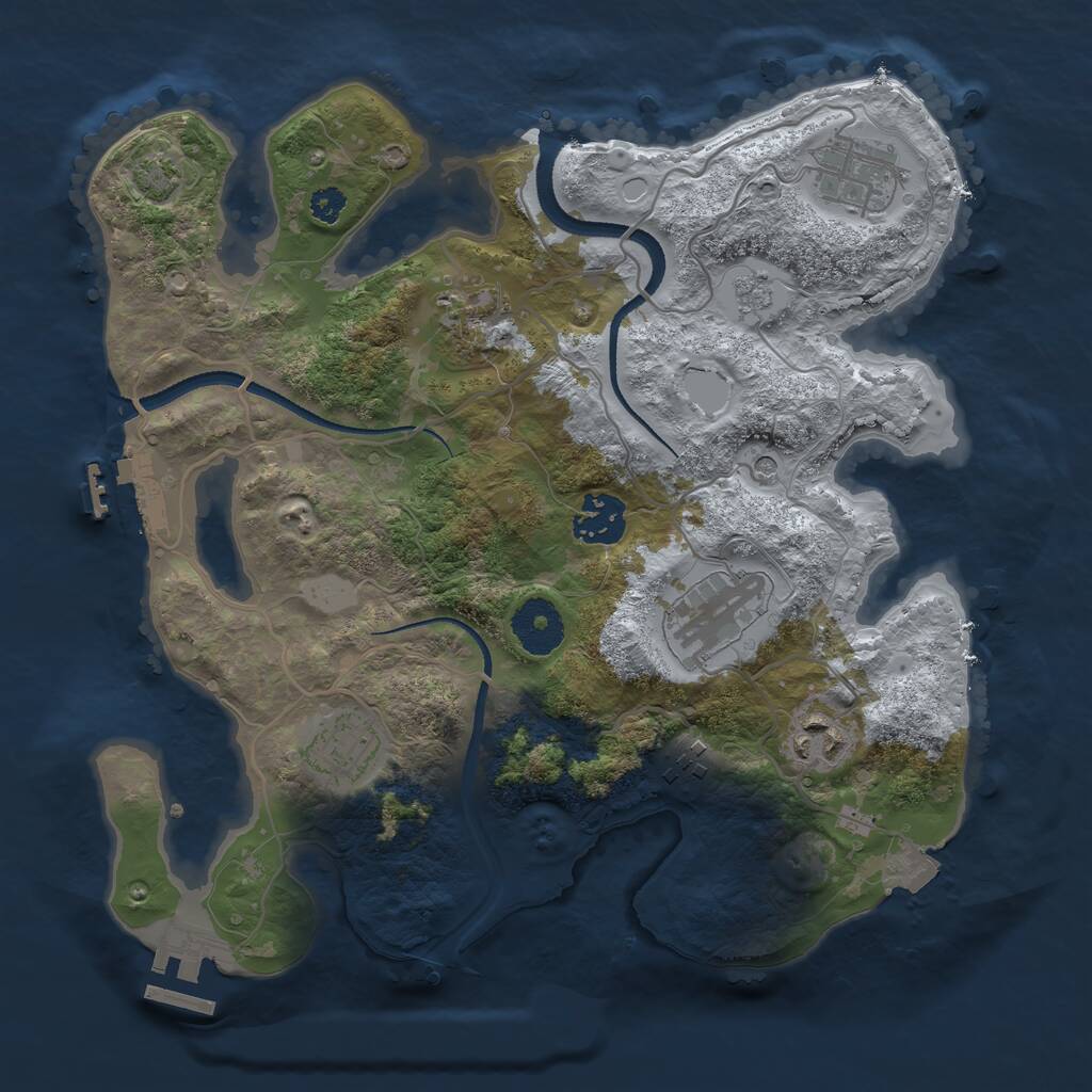 Rust Map: Procedural Map, Size: 3100, Seed: 337469941, 13 Monuments