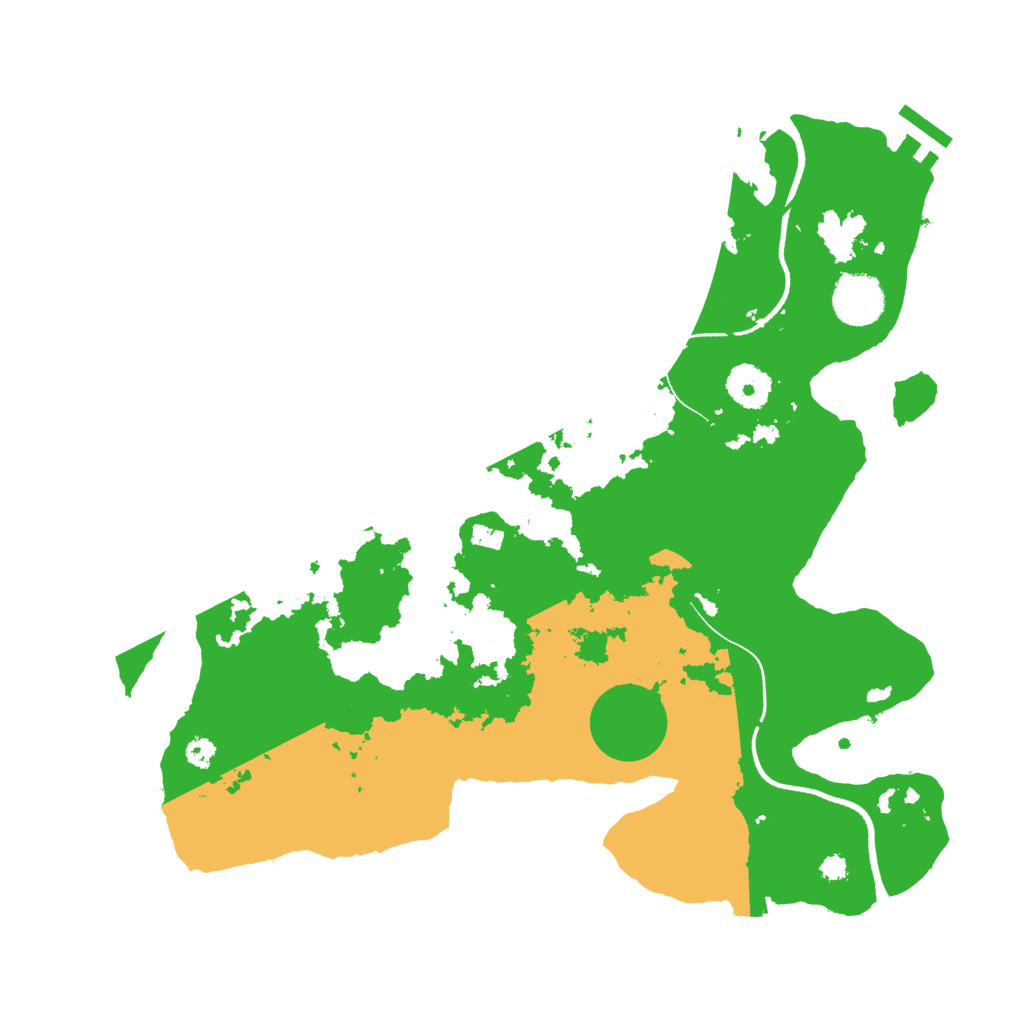 Biome Rust Map: Procedural Map, Size: 3500, Seed: 23277083