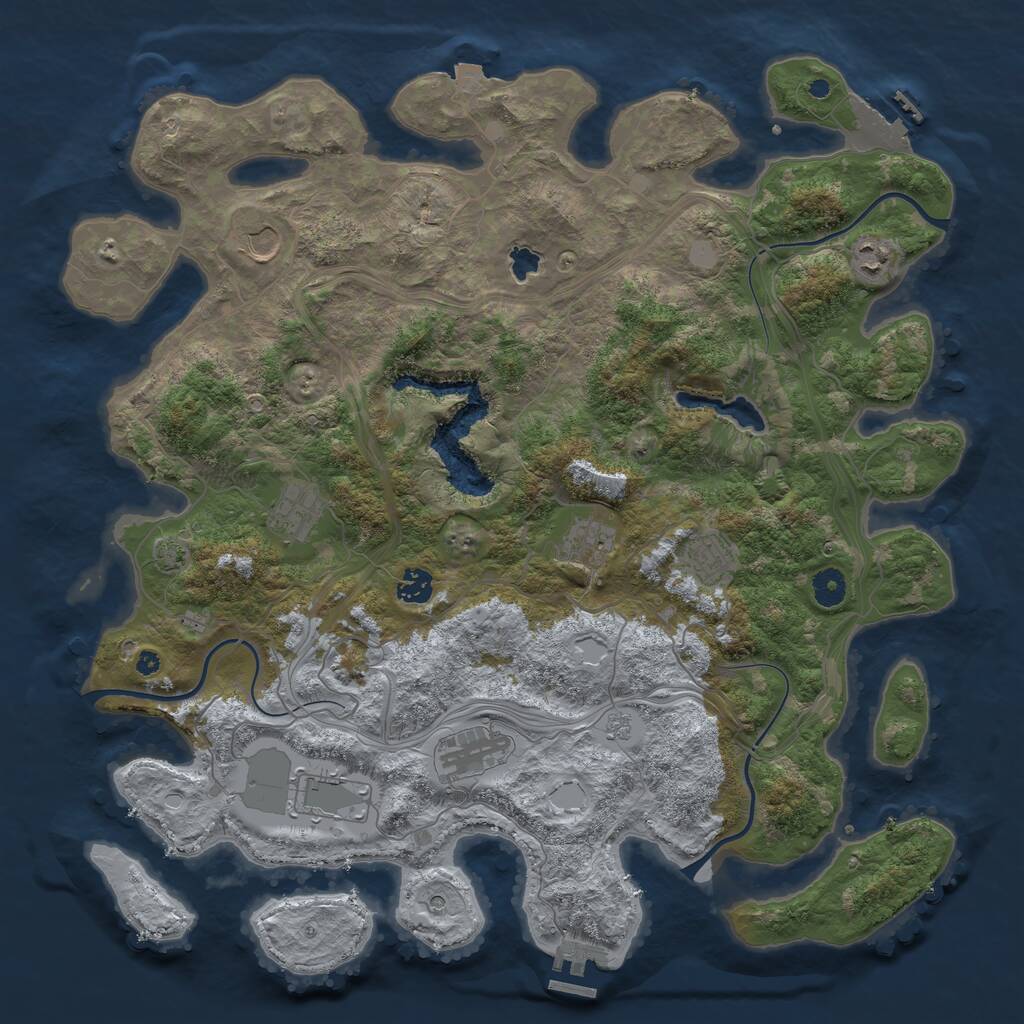 Rust Map: Procedural Map, Size: 4278, Seed: 1088388825, 14 Monuments