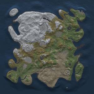 Thumbnail Rust Map: Procedural Map, Size: 3500, Seed: 639988775, 15 Monuments