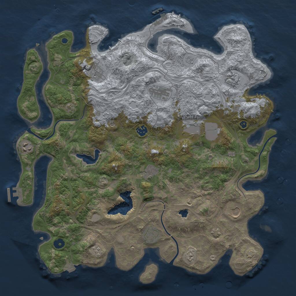 Rust Map: Procedural Map, Size: 4250, Seed: 1558660443, 16 Monuments