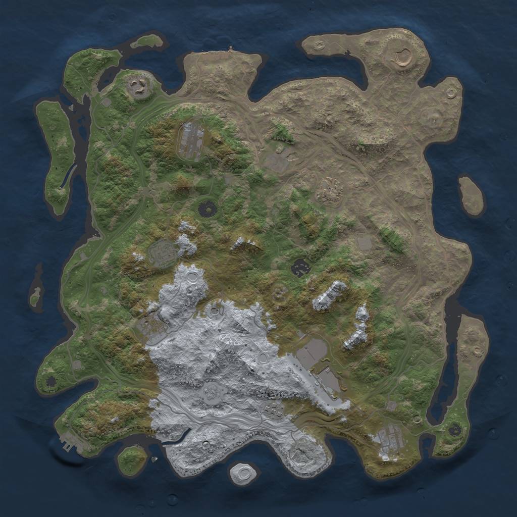 Rust Map: Procedural Map, Size: 4332, Seed: 253018477, 18 Monuments