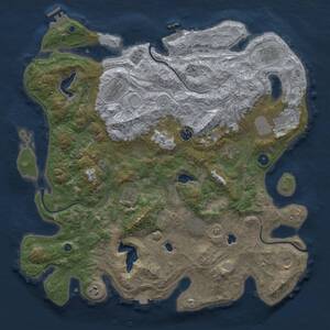 Thumbnail Rust Map: Procedural Map, Size: 4500, Seed: 1062431970, 16 Monuments