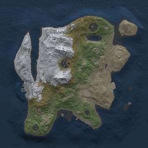 Thumbnail Rust Map: Procedural Map, Size: 2500, Seed: 136, 8 Monuments