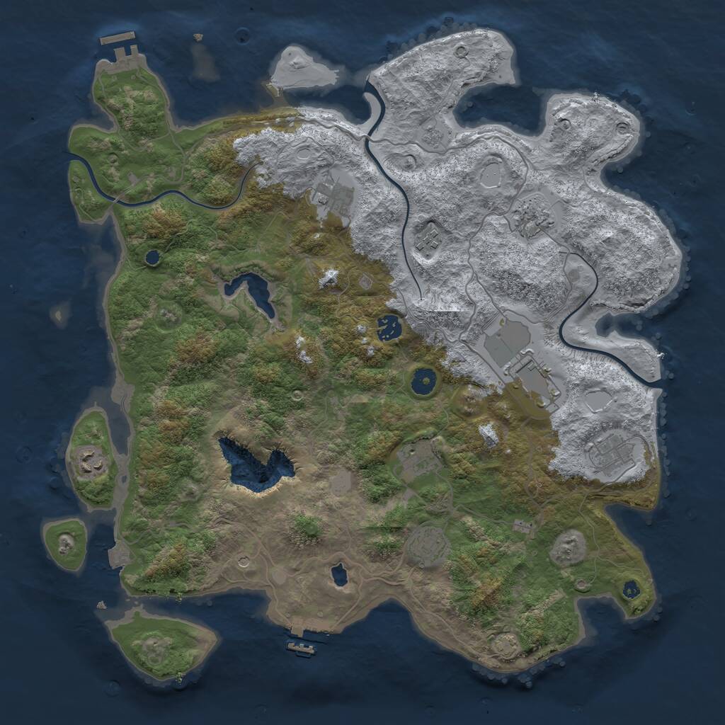 Rust Map: Procedural Map, Size: 4200, Seed: 2426, 15 Monuments