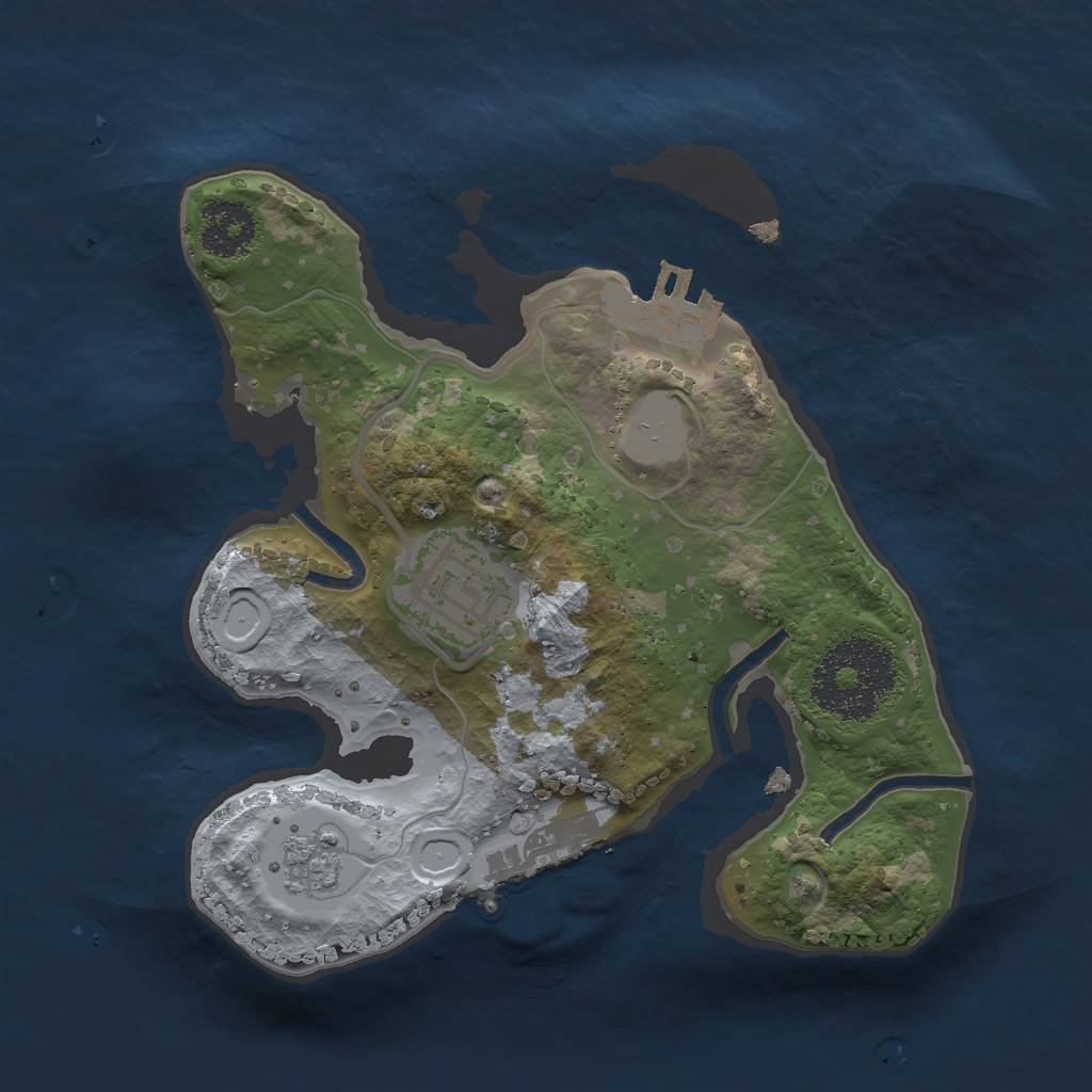 Rust Map: Procedural Map, Size: 2000, Seed: 184, 7 Monuments