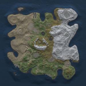 Thumbnail Rust Map: Procedural Map, Size: 3500, Seed: 1035665910, 17 Monuments