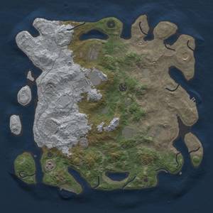 Thumbnail Rust Map: Procedural Map, Size: 4000, Seed: 71377, 16 Monuments