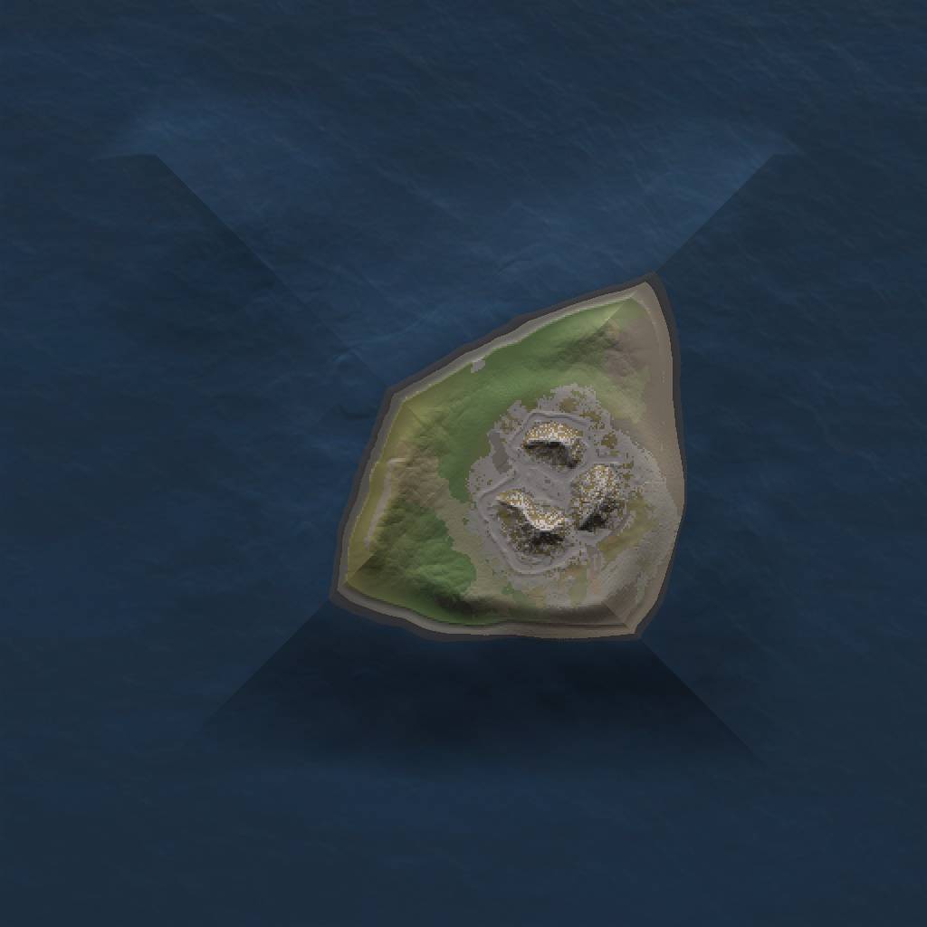 Rust Map: Barren, Size: 1000, Seed: 52345, 3 Monuments