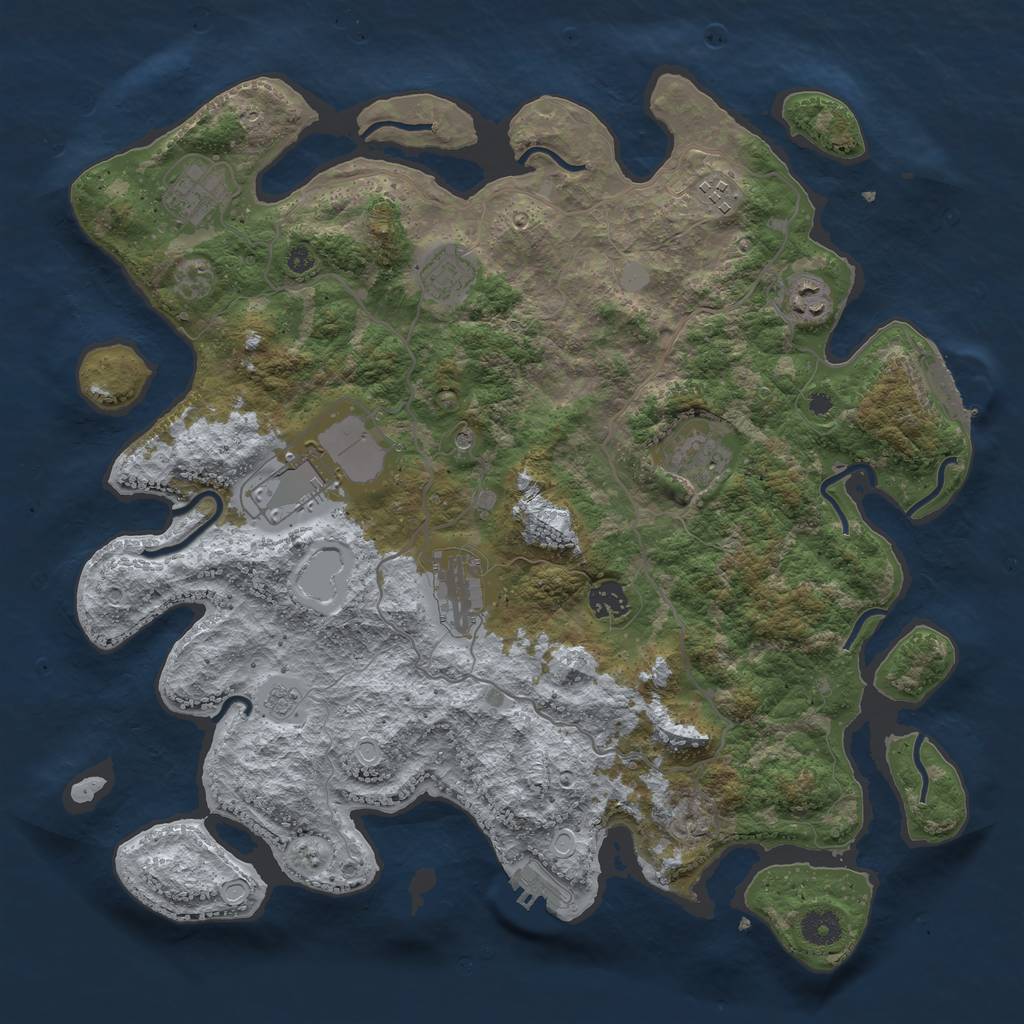 Rust Map: Procedural Map, Size: 4000, Seed: 1770631555, 15 Monuments