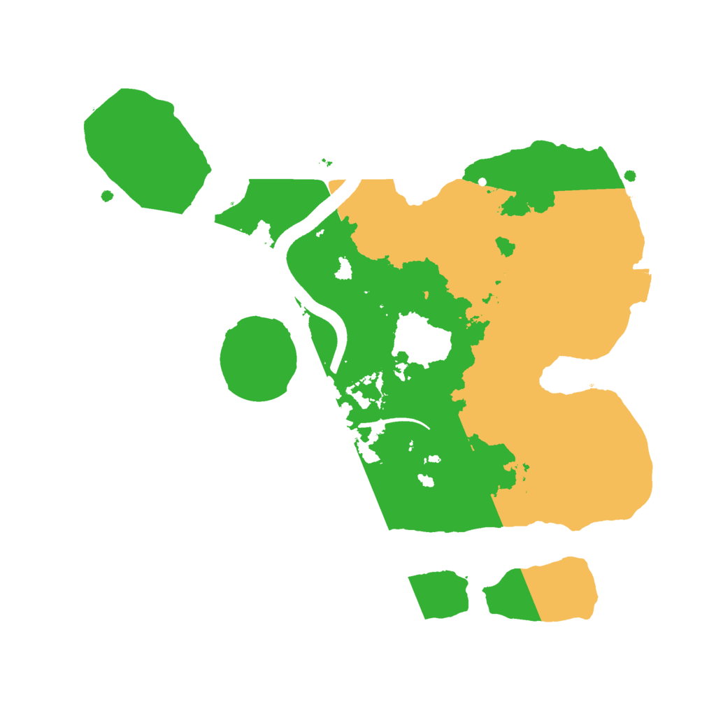 Biome Rust Map: Procedural Map, Size: 2500, Seed: 121315422