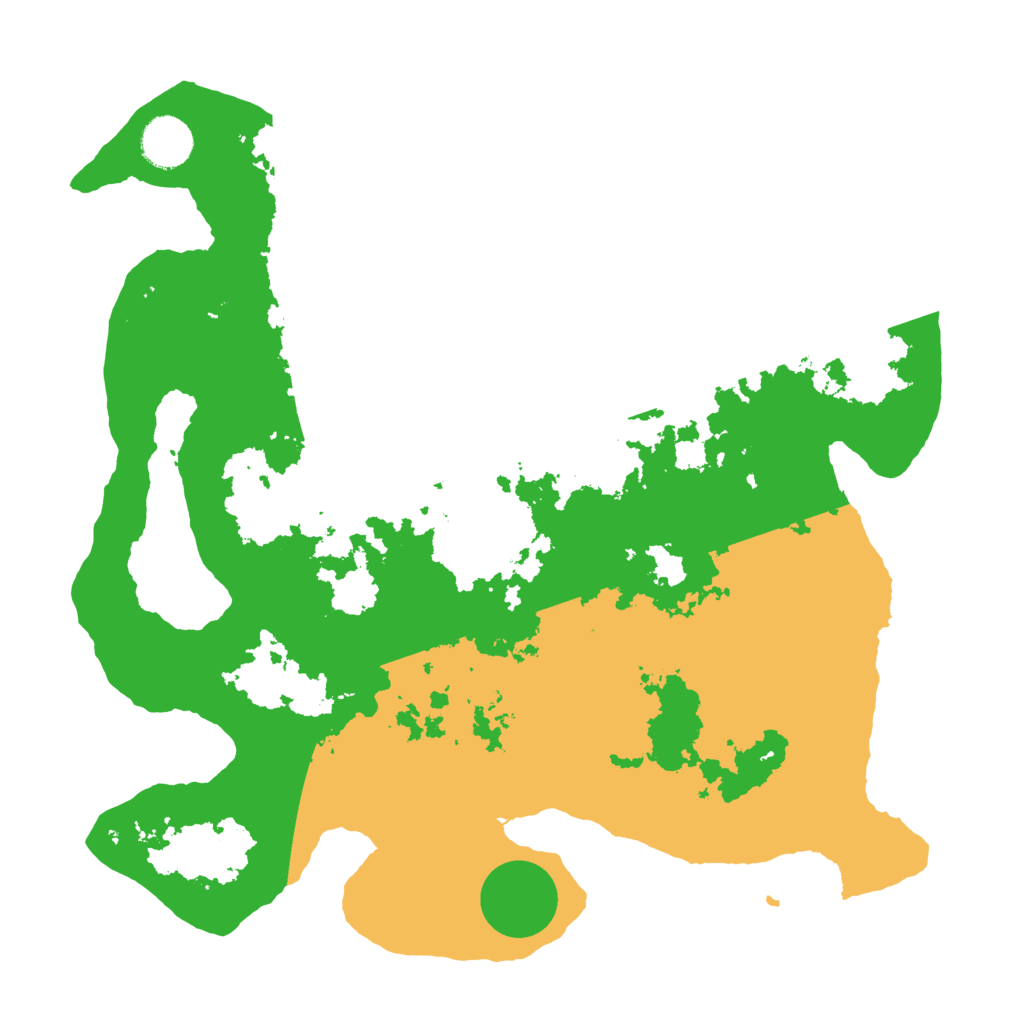 Biome Rust Map: Barren, Size: 3500, Seed: 436137354