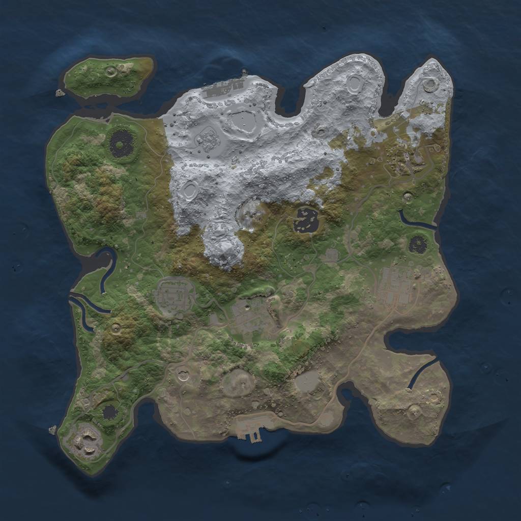 Rust Map: Procedural Map, Size: 3000, Seed: 6310759, 13 Monuments