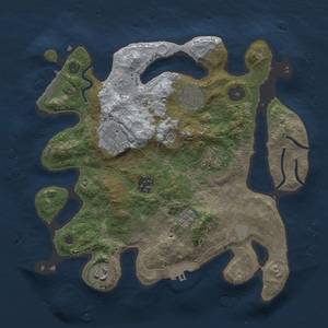 Thumbnail Rust Map: Procedural Map, Size: 3000, Seed: 154960335, 13 Monuments