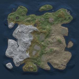 Thumbnail Rust Map: Procedural Map, Size: 3500, Seed: 393050312, 17 Monuments