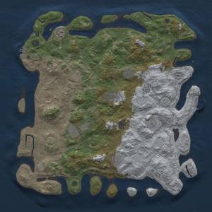 Thumbnail Rust Map: Procedural Map, Size: 4500, Seed: 215, 17 Monuments
