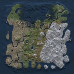 Thumbnail Rust Map: Procedural Map, Size: 4500, Seed: 215, 16 Monuments