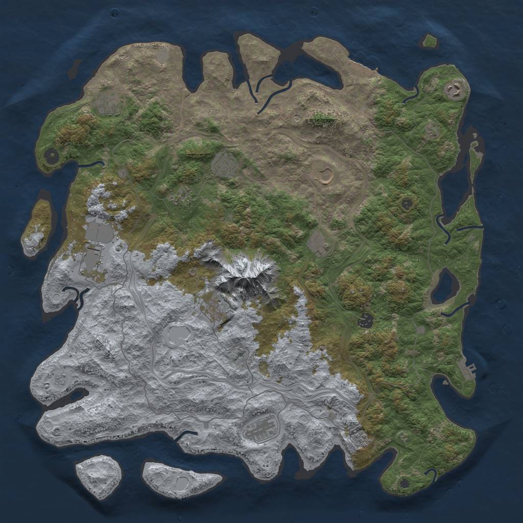 Rust Map: Procedural Map, Size: 5000, Seed: 8194204, 18 Monuments