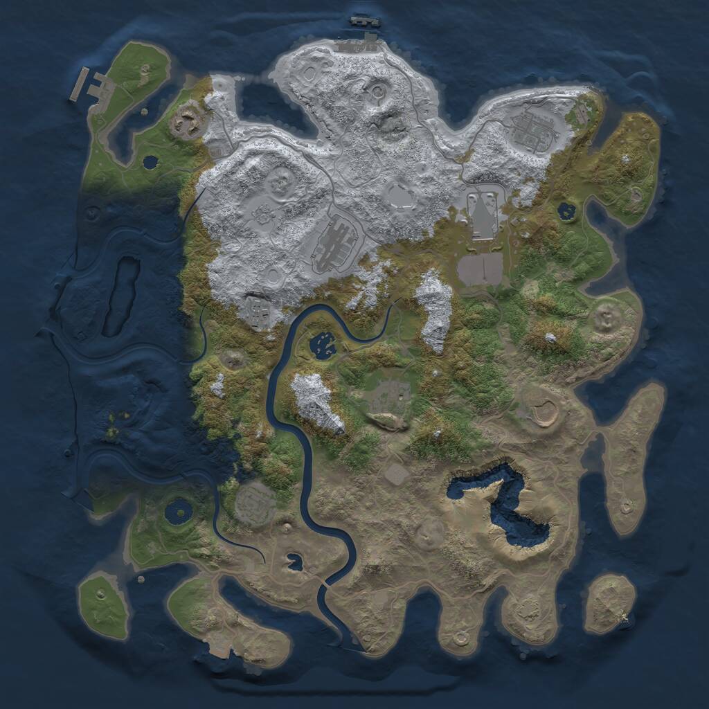 Rust Map: Procedural Map, Size: 4000, Seed: 47576180, 15 Monuments