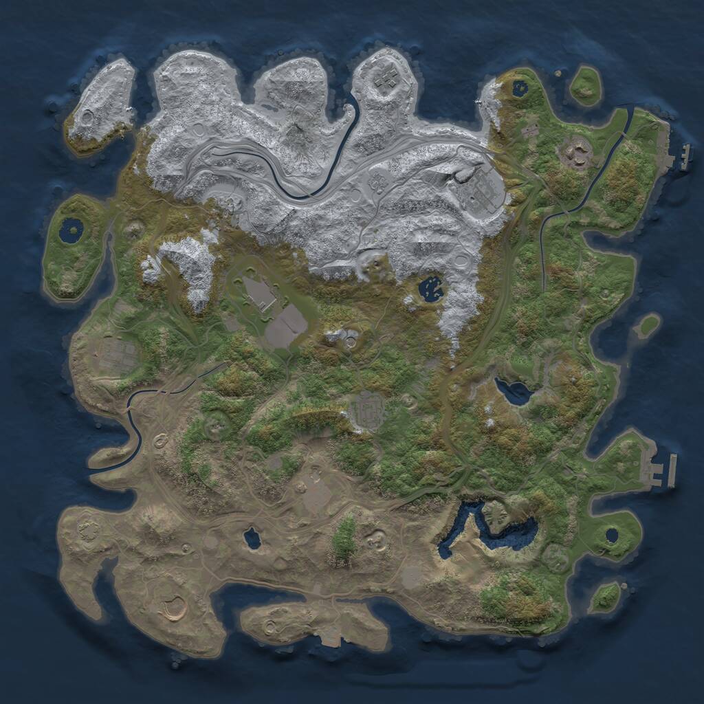 Rust Map: Procedural Map, Size: 4250, Seed: 1426296027, 16 Monuments