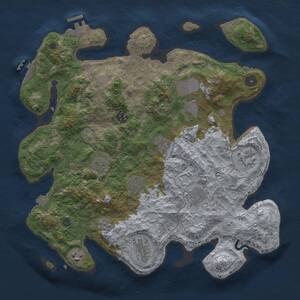 Thumbnail Rust Map: Procedural Map, Size: 3700, Seed: 2065894732, 16 Monuments