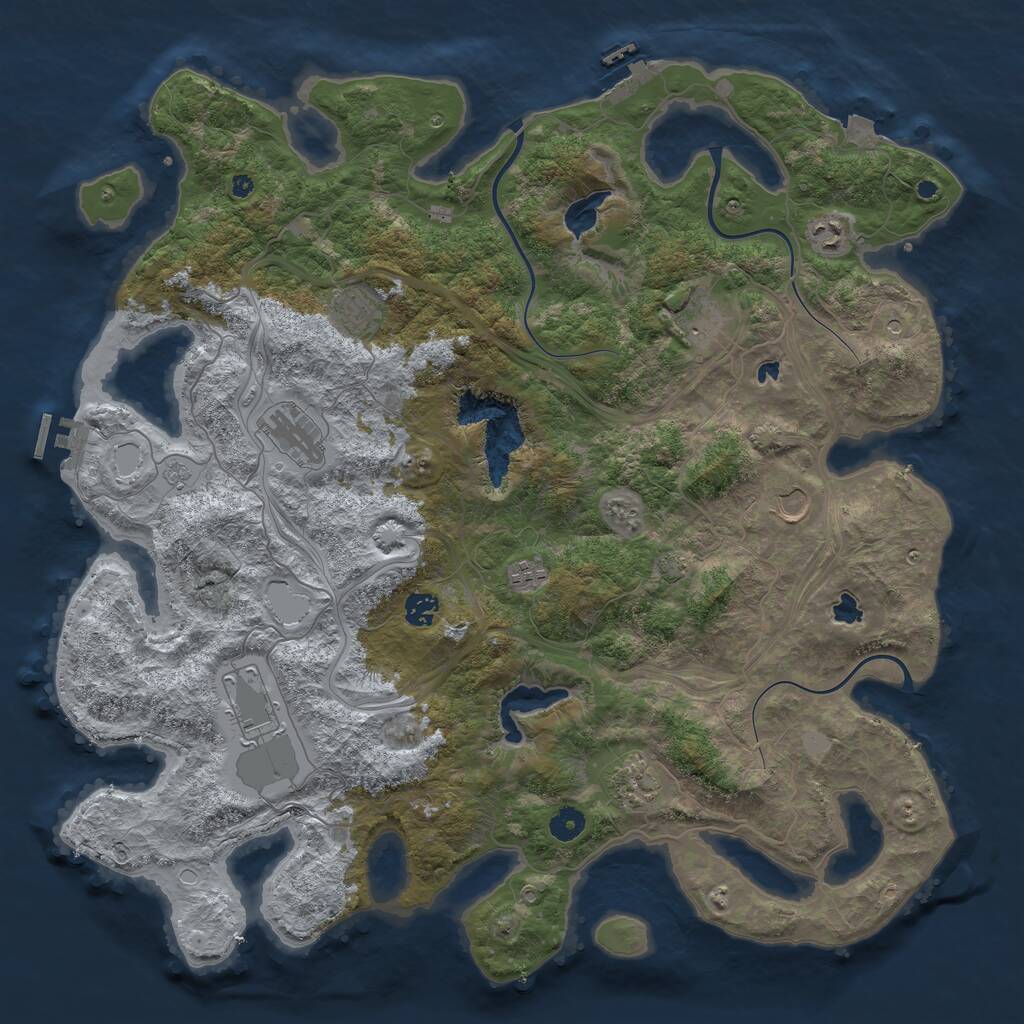 Rust Map: Procedural Map, Size: 4500, Seed: 1721428367, 15 Monuments