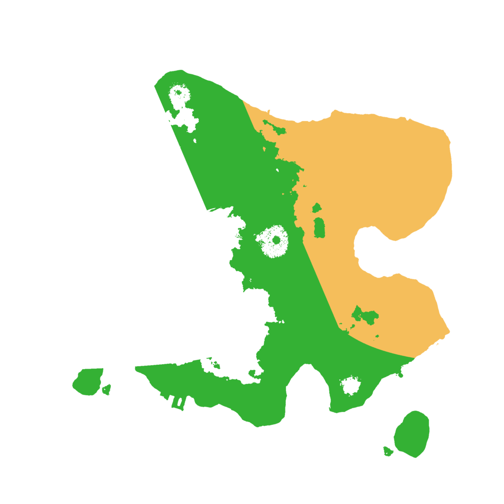 Biome Rust Map: Procedural Map, Size: 2500, Seed: 3135