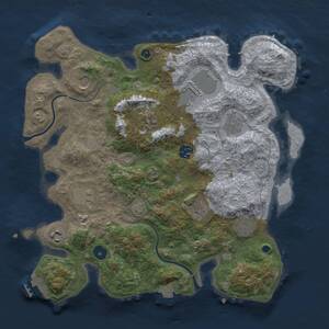 Thumbnail Rust Map: Procedural Map, Size: 3600, Seed: 956430045, 14 Monuments