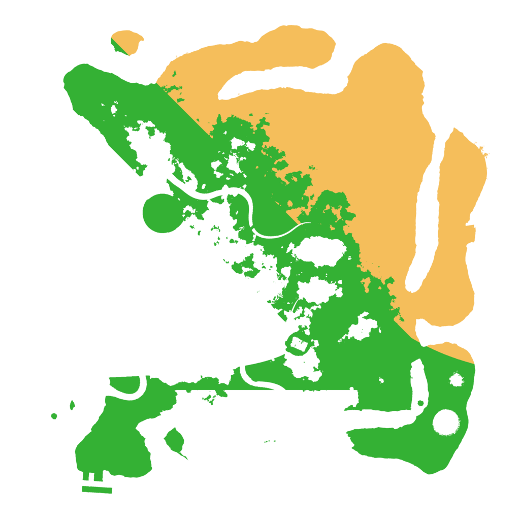Biome Rust Map: Procedural Map, Size: 3500, Seed: 406410111