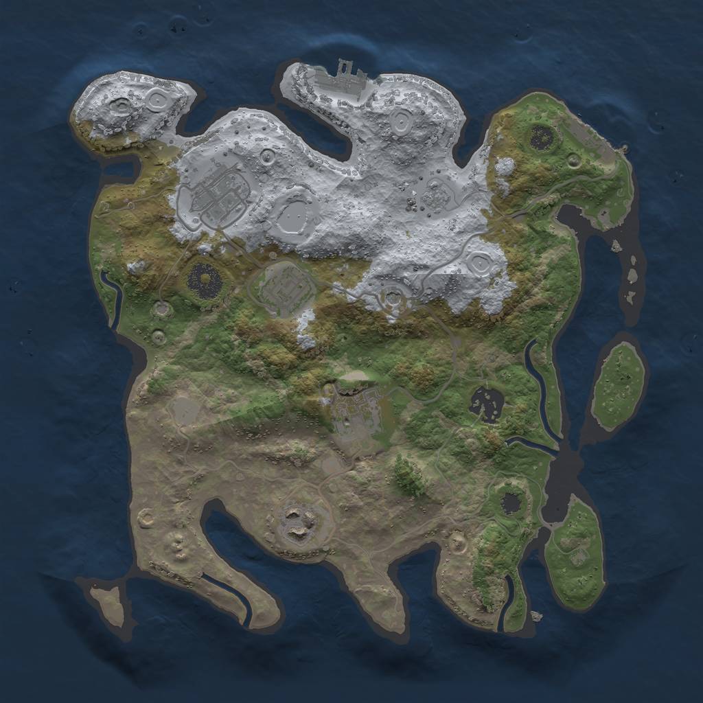 Procedural Map :: Rust Map :: Just-Wiped